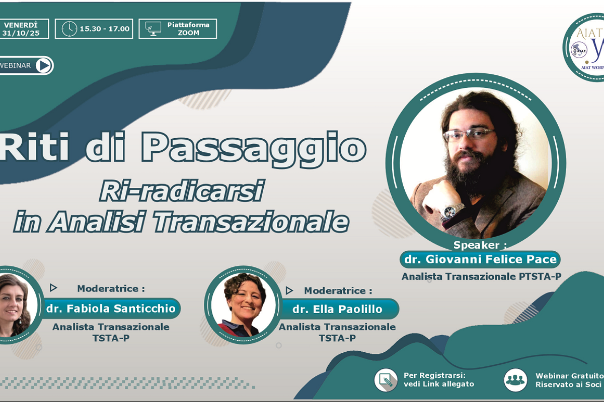 AIAT Webinar – Riti di Passaggio: ri-radicarsi in Analisi Transazionale
